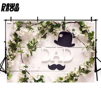 

DAWNKNOW Happy Fathers Day Photography Background For Party Flower Wood Floor Photo Backdrops For Children Photo Studio G340