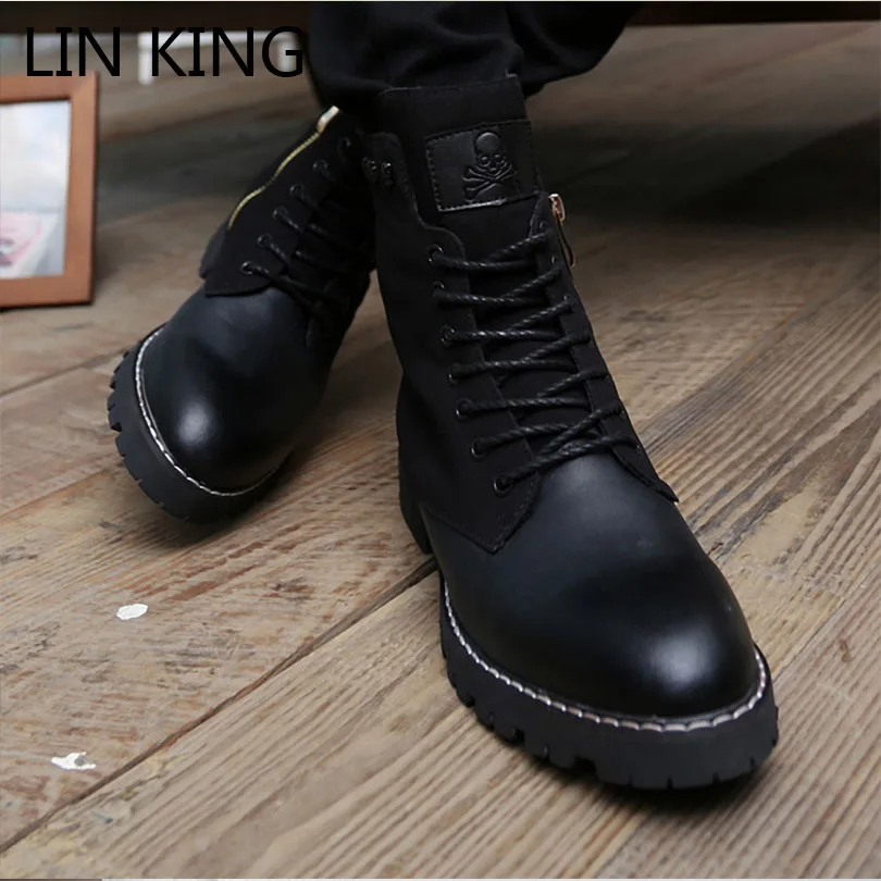 men's motorcycle boots with zipper