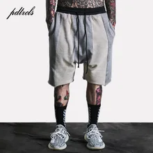 Новые винтажные Цветные Лоскутные шорты с эластичной резинкой на талии, мужские хип-хоп летние модные повседневные спортивные шорты, шорты-шаровары для бега