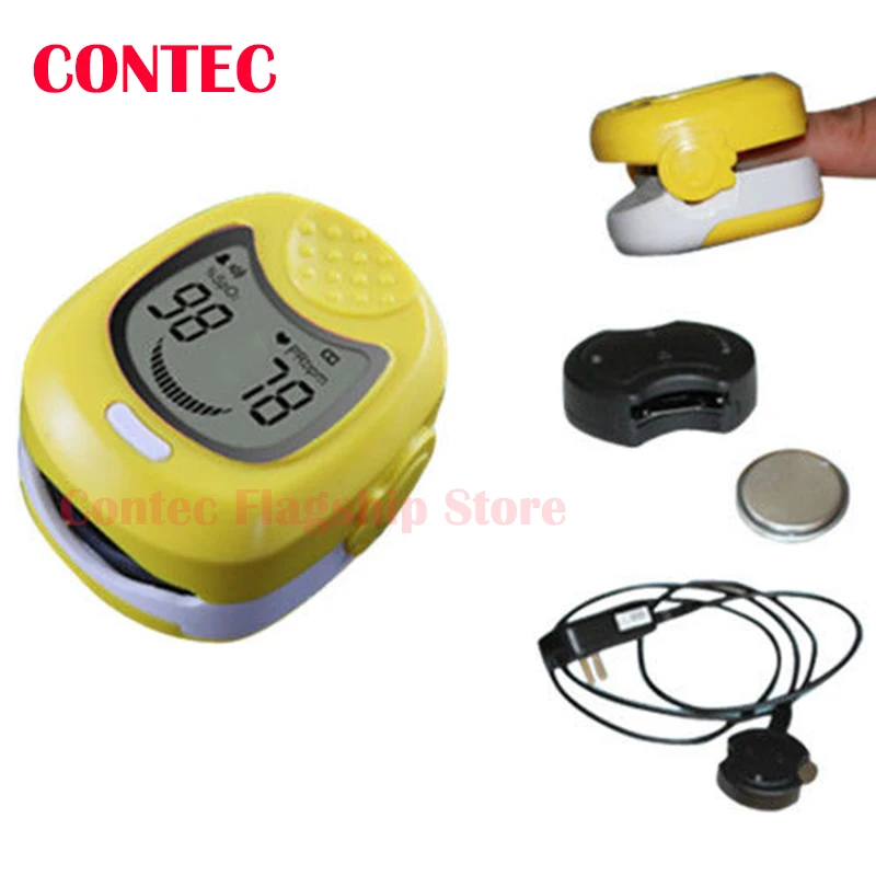 

yellow CE & FDA approved brand CMS50QA Fingertip SPO2 Monitor, Oxietro, Pulsioximetro pediatrico,Pediatric Oximeter