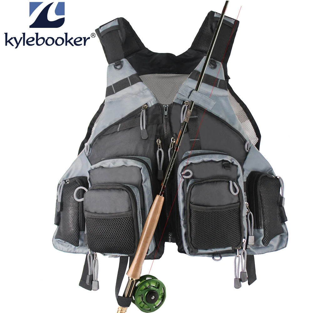 Pesca com Mosca Pacote para Equipamento de Pesca Ajustável para Homens e Mulheres Colete Truta Multifunções Respirável Mochila Tamanho 11 de pesca truta multifunções respirável mochila tamanho