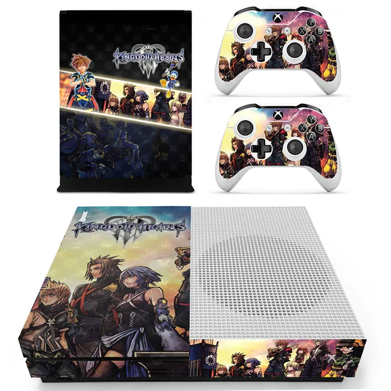 Наклейка с изображением Kingdom Hearts III для Xbox One S sticker s vinilo pegatina для Xbox one Slim Console и два контроллера - Цвет: YS-xboxoneS-2053