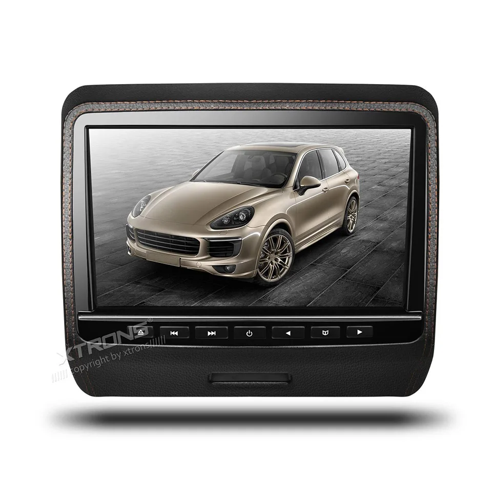 

9" Removable Headrest Car DVD Player Both In Car And Home Use Built-in HDMI Support 32 Bits Games AUX In IR FM SD Backseat Video
