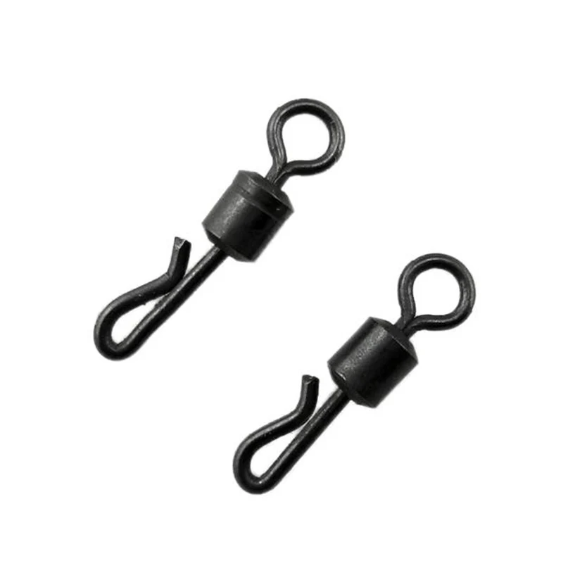 100PCS Fishing Swivels American Rolling Swivel Solid Rings Fishing Hook Connector Accessories pesca #2M10 (2)