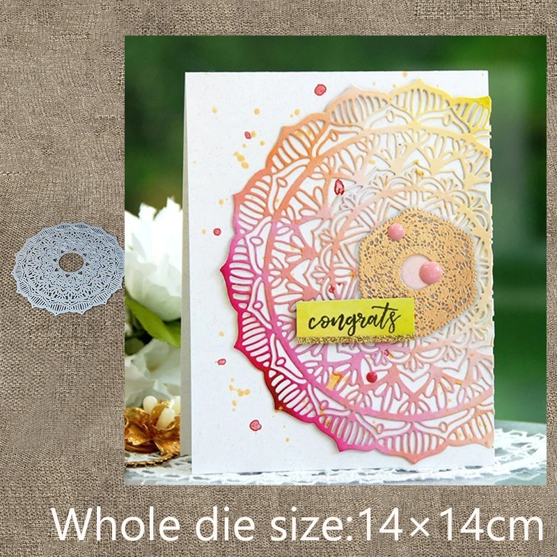 

New Design Craft Metal Cutting Die die cuts lace flower circle decoration scrapbook Album Paper Card Craft Embossing die cuts