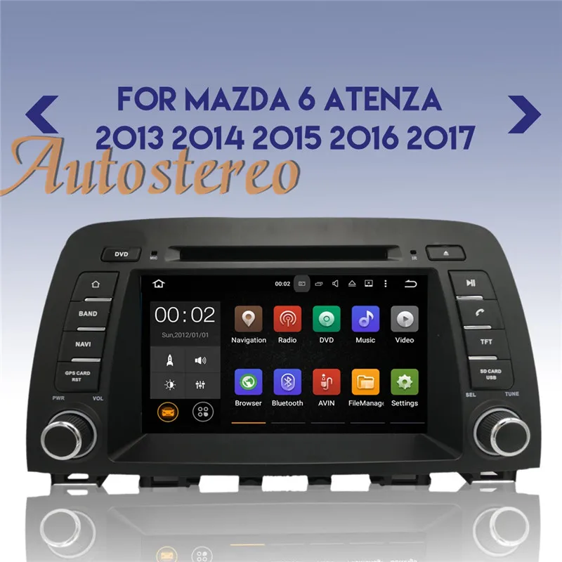 Best Newest Android8.0 4GB RAM system Car CD DVD Player GPS navigation For MAZDA6 ATENZA 2013 2014 2015 2016 2017 multimedia radio 8