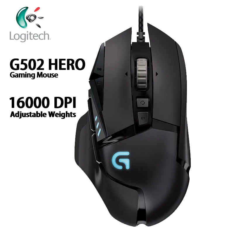 

Logitech G502 HERO High Performance Gaming Mouse HERO with 16,000 DPI Sensor Programmable Tunable LIGHTSYNC RGB for All Gamer