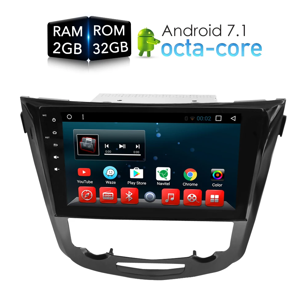 

Octa Core Android 7.1 Car Radio GPS Navigation Multimedia Player Stereo For Nissan Qashqai X-Trail 2014+ 2017 Auto Audio