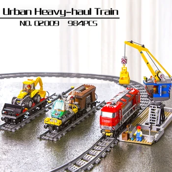 

In Stock 02009 City Series Remote Control Heavy-haul Train Set Building Blocks Bricks Educational Toys Model Lepin Kids Gifts