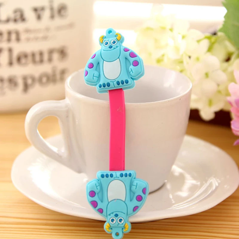 RACAHOO 5pcs Cartoon Hero Headphone Earphone Cable Case Storager Wire Organizer Cord Holder USB line Winder For iphone samsung7