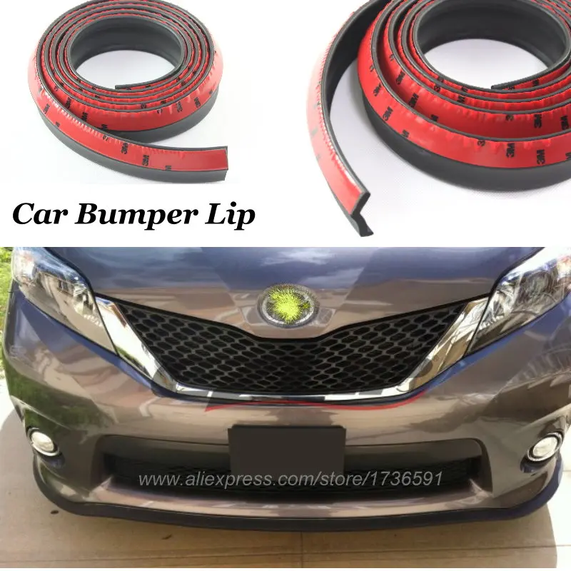 Car Front Rubber Bumper Lip Splitter Skirt Protector For Toyota Camry
