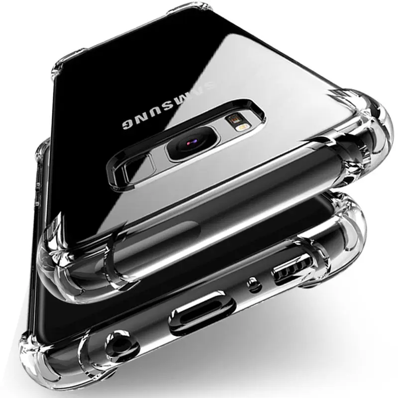 

Anti-knock Silicon Case For Samsung Galaxy A6 S9 S8 plus A7 A8 A5 J2 PRO J8 J6 J4 2018 J3 2017 J7 J5 S7 S6 edge TPU Clear Cover