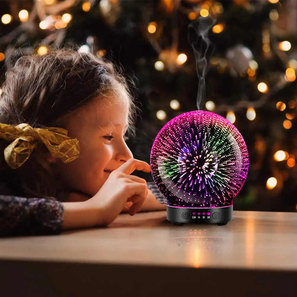 Tanie 7 kolor diody LED tryby oświetlenia 3D aromaterapia dyfuzor eterycznych perfum nawilżacz oleju fajerwerków motyw Premium ultradźwiękowy Mist