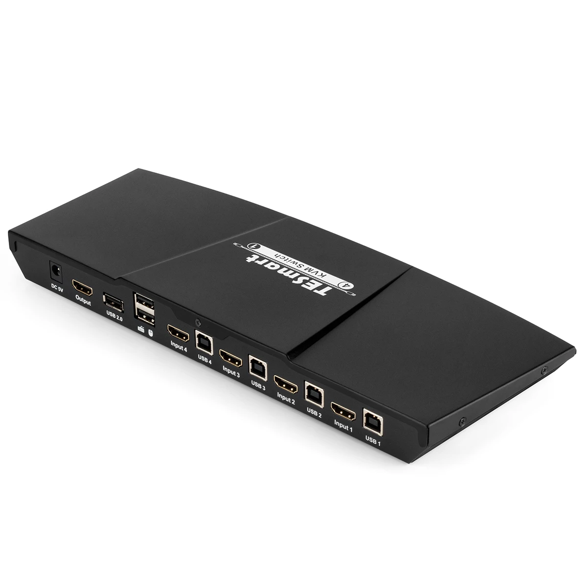 TESmart 4 Порты и разъёмы USB HDMI KVM переключатель 4x1 KVM переключатель HDMI Поддержка 3840*2160/4 K * 2 K дополнительный USB 2,0 Порты и разъёмы с 2 предмета 5ft KVM