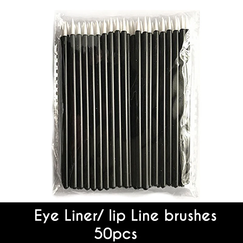 

50pcs Eyeliner Brushes Lip Line Brushes Plastic Handle Synthetic Brush Tip Disposable Brushes Cosmetic makeup accessories