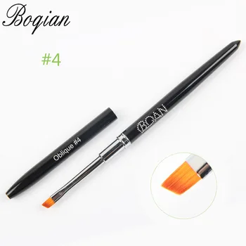 

BQAN Professional #4 Painting Drawing Carving Pen Brush Acrylic For UV Gel Polish Builder Flat Design Tips DIY Nail art Manicure