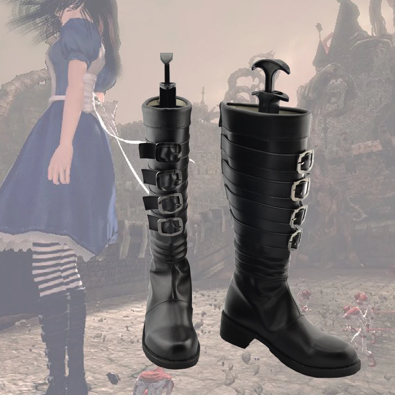 Alice Madness Returns Alice Cosplay Shoes Boots Superhero Halloween  Carnival Party Costume Accessories For Women - Shoes - AliExpress