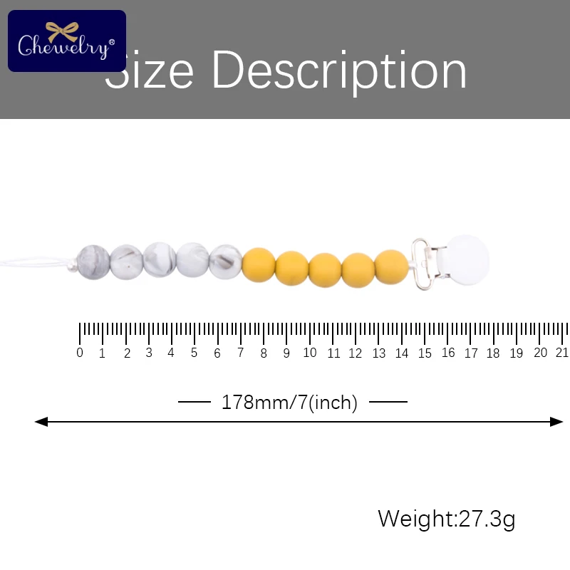 Силиконовые жемчужные крошечные стержни мраморные бусины металлическая заклепка для соски пустышка Цепи Силиконовые Прорезыватели грызунов соски-пустышки цепи Let'S Make