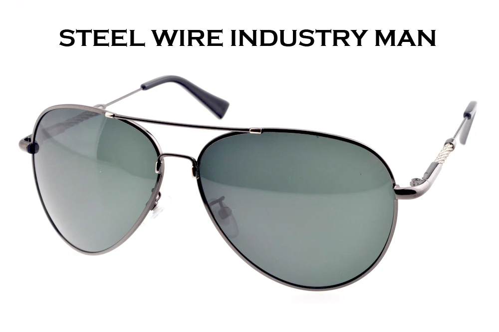 

CLARAVIDA STEEL WIRE INSPIRED INDUSTRIALIZED STYLE NAVIGATION MEN POLARIZED SUNGLASSES -1 TO -6