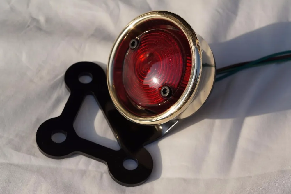 Taillight Vintage Brass Round Led Taillight Wheel Model Brass Tail For