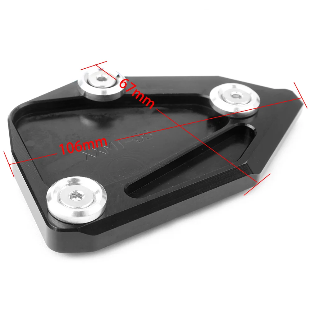  Motorcycle CNC Kickstand Foot Side Stand Extension Pad Support Plate For BMW C600 SPORT & C650GT 20