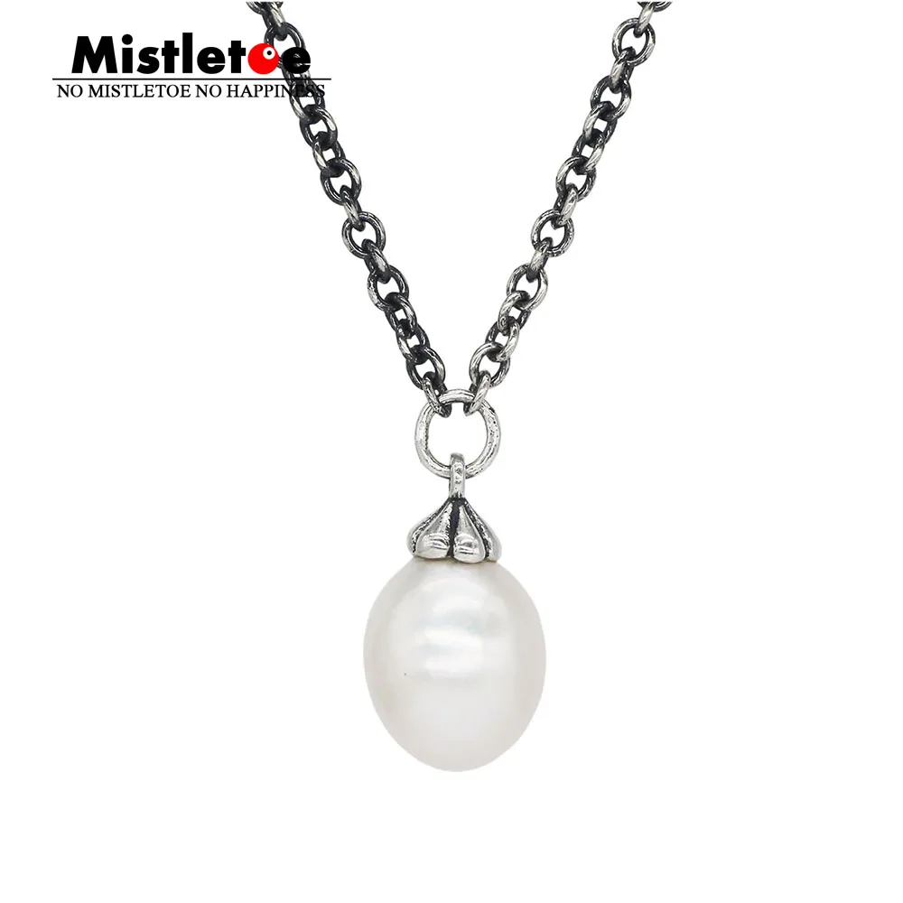 

Mistletoe 925 Sterling Silver Fantasy Necklace With White Pearl Jewelry