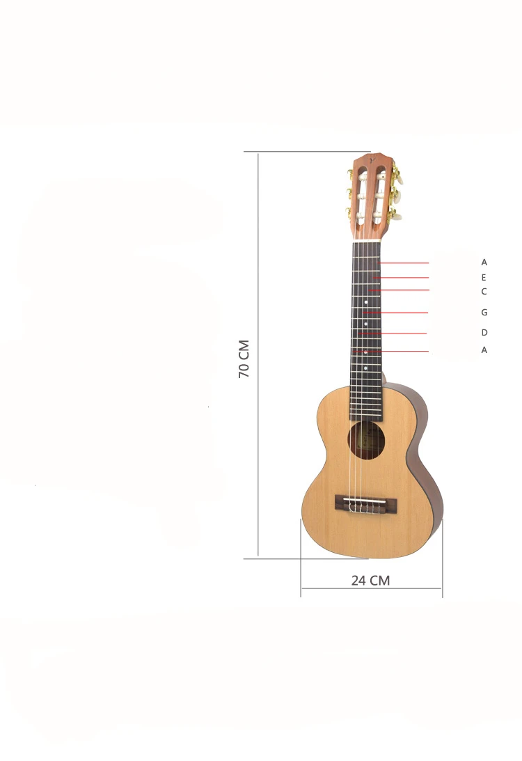 Guitalele Top Solid Acoustic Electric 28 Inch Mini Guitar 6 StringUkulele Ukelele Guitarra Mahogany Acacia Picea Asperata Acacia