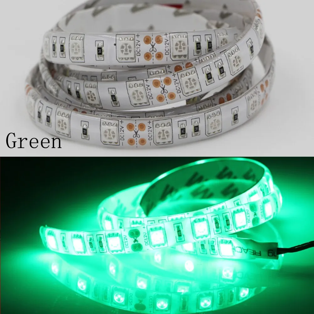 Светодиодный светильник rgb 12 в 1 м 5 М 5050 smd non/ip65 Водонепроницаемый светодиодный гибкий светильник 60 Светодиодный s/M светодиодный светильник неоновая лампа для автомобиля