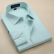 Горячая Распродажа новое поступление официальная деловая, общественная Саржевые рубашки мужские однотонные рубашки с длинными рукавами мужские платья нежелезные рубашки