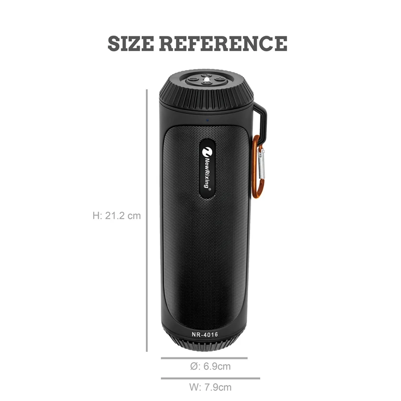 Newrixing Nr-4016 Bluetooth динамик водонепроницаемый портативный открытый беспроводной мини Колонка коробка динамик черный пластик