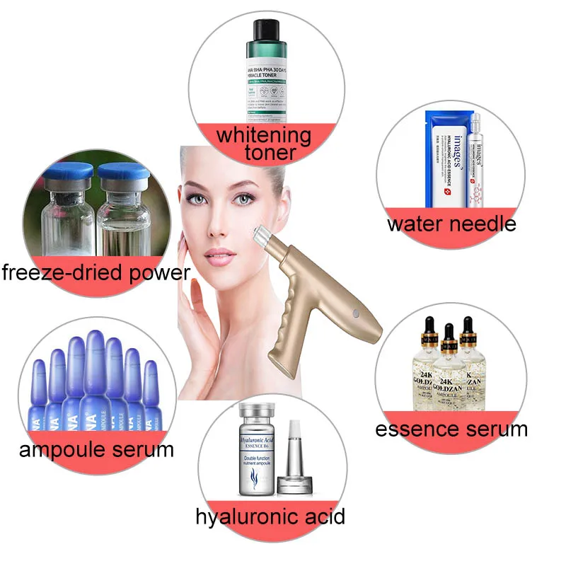 Smart Nano Meso Gun Skin Rejuvenation Hydrolifting Microcrystal Facial Water Injection Machine Needle Free Injector