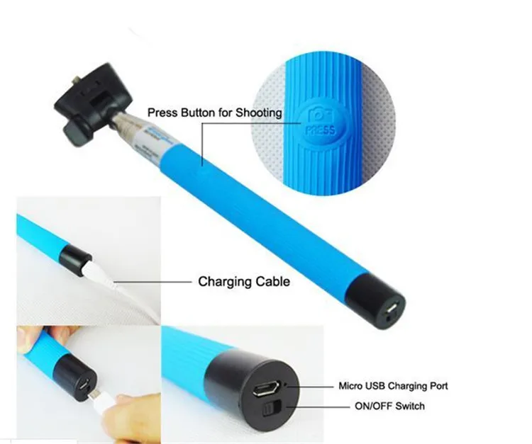 factory price bluetooth monopod selfie stick,bluetooth selfie stick z07-5,phone wireless monopod selfie stick for htc one m8