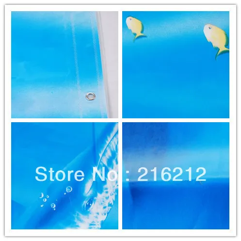 Синий Дельфин Ванная комната занавеска для душа водонепроницаемый утолщение 180*180 см