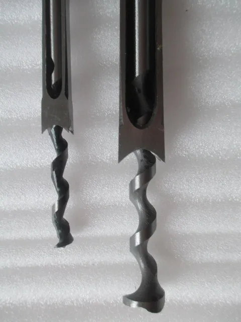 2pc 10mm 16mm Square Hole Saw Mortising Chisel w/ Twist Drill Bit Wood Tool