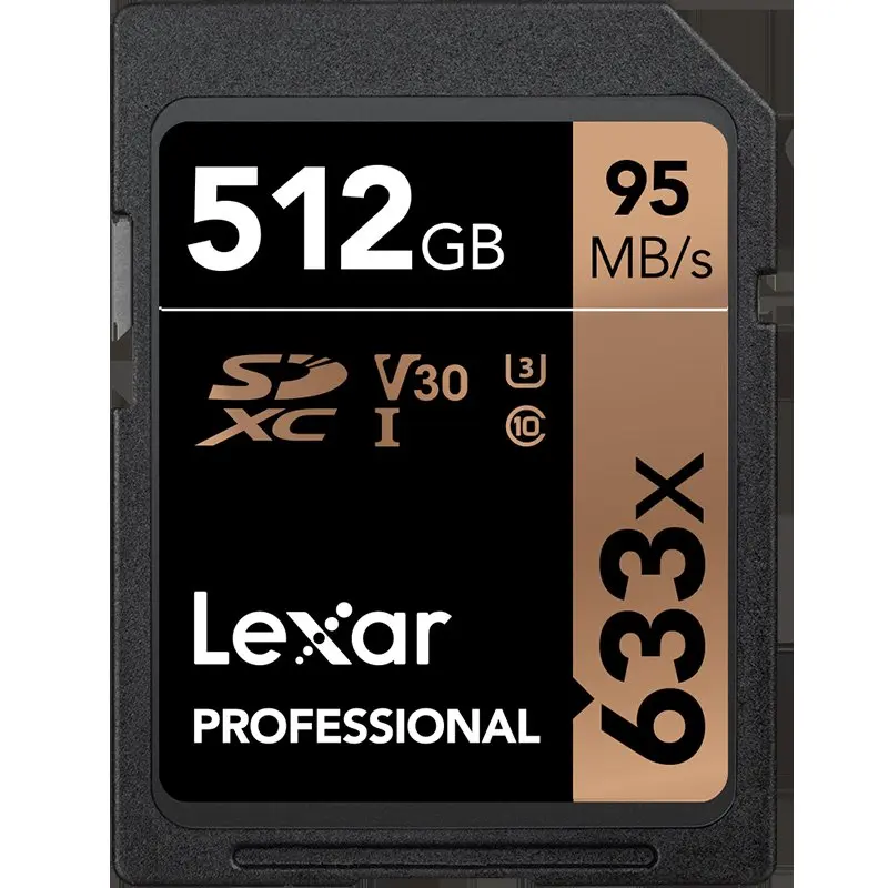 Высокая скорость Lexar 32 ГБ, 64 ГБ, класс 10 SD карта SDHC/SDXC карты памяти SD карты 128 ГБ 256 95 МБ/с. для цифровых однообъективных зеркальных камер и hd-камерой - Емкость: 512 ГБ