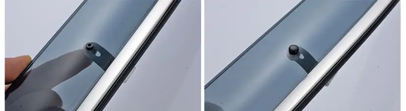 Козырек авто дверь резиновые солнцезащитный козырек боковые окна Накладка 4 шт./компл. для VW Volkswagen Touran 2009-2018