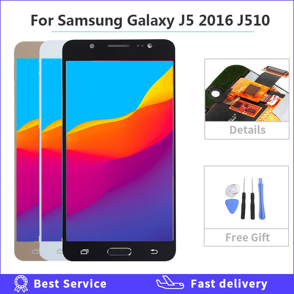 

J510 LCD For Samsung Galaxy J5 2016 J510F J510M J510FN LCD Display Touch Screen Digitizer Replacement For Samsung J5 2016 LCD