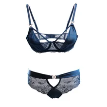 Летний сексуальный кружевной бюстгальтер и трусы, комплекты нижнего белья на бретелях, женские трусики с пуш-ап и открытыми трусиками, женское нижнее белье, бюстгальтер, ensemble soutien gorge