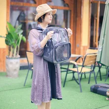 Переноска для домашних животных прозрачный Воздухопроницаемый рюкзак для кошек и собак подходит для путешествий, пеших прогулок, прогулок и использования на открытом воздухе