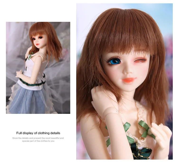 BJD Clothes 1/4 Doll Body For MSD Female Girl Good Dress YF4-373 For Unoa lusis Toy Doll Accessories