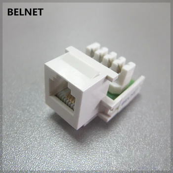 

Well Package 5pcs Telephone Module RJ11 Connector 4-wire Cable Adapter Keystone Jack 6P4C Information Socket CAT3 Telecom Voice