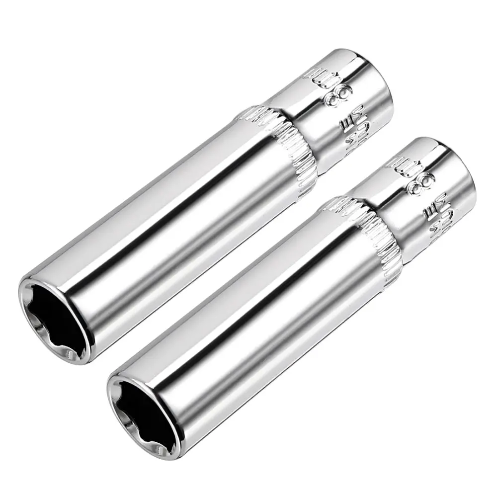

Uxcell 2Pcs 1/4-inch Drive 8mm Cr-V 6-Point Deep Socket for Heavy-duty Pneumatic Tools Hot Sale