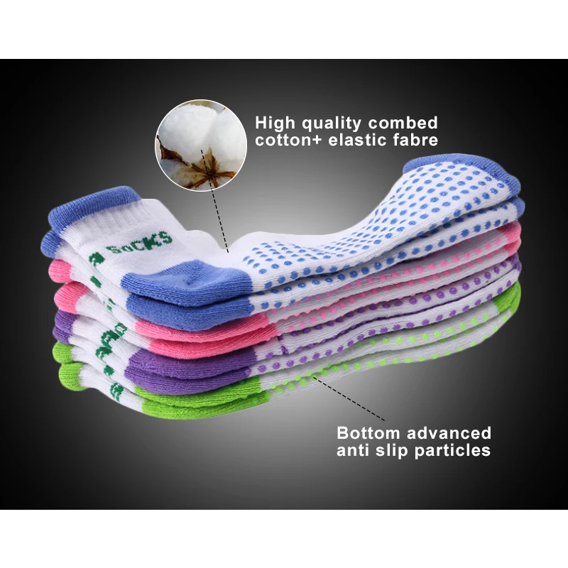 Women Fitness Yoga Socks Professional Anti Slip Rubber Dots Sports Indoor Exercise Socks Latex Pilates