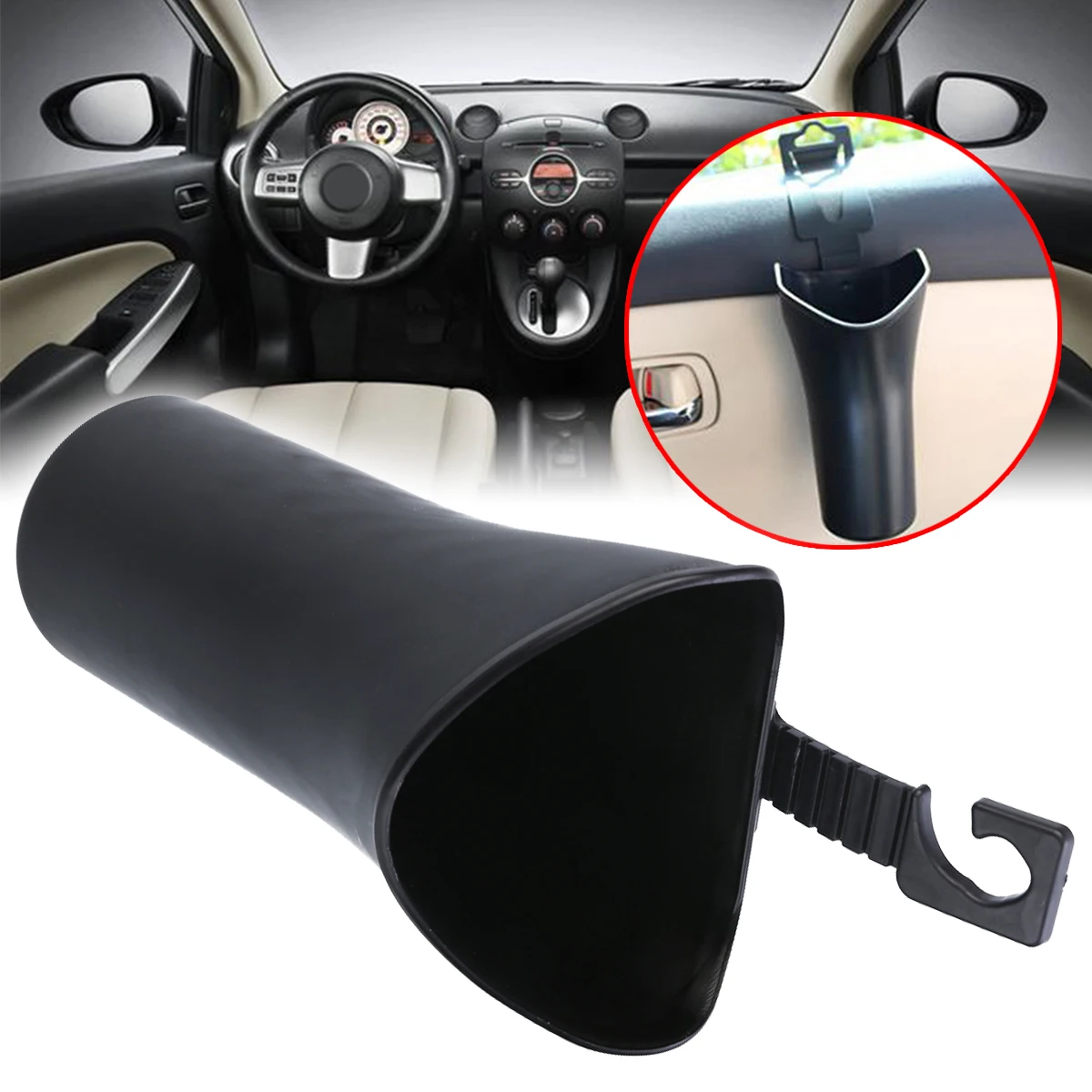 Multifunctional Car Seat Storage Box Umbrella Holder Trash Can Car Stowing Tidying Organizer Plastic Barrel