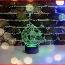 Потрясающий светодиодный 3d-ночник с 7 цветами и изменяющимися цветами в форме птицы в качестве подарков для украшения дома и семьи