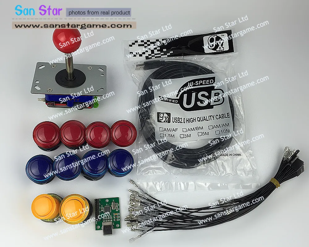 

Free Shipping DIY kits With Arcade Controller/Joystick/Push button Gaming Machine Spare Parts