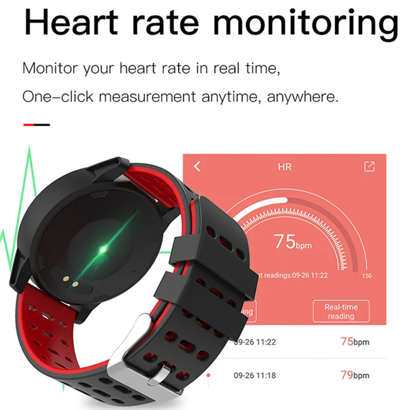 Smart Watch Men Women Blood Pressure Waterproof Heart Rate Monitor Fitness Tracker Smartwatch GPS Sport Watch Android Ios