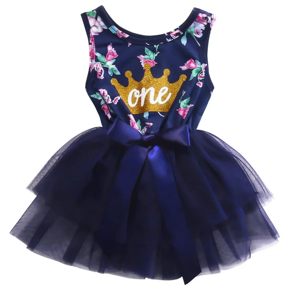 2017 Newborn Baby Girls Dress Lace Floral Sundress Summer Ruffle Tulle Party Clothes 0-24M | Детская одежда и обувь