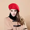 100% wool beret winter berets women winter felt beret Floral Women Felt French Beret Beanie fedora hat Beanie Winter Flower ► Photo 3/5