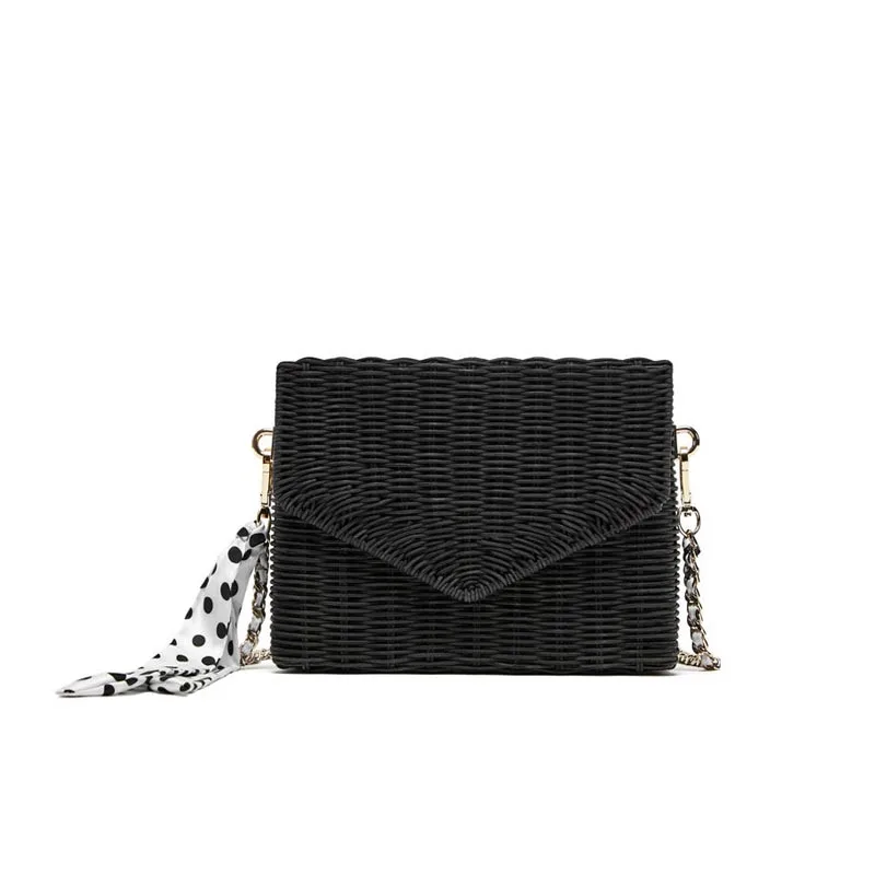 exquisiteness palha mensageiro saco tecido doce pastoral rattan